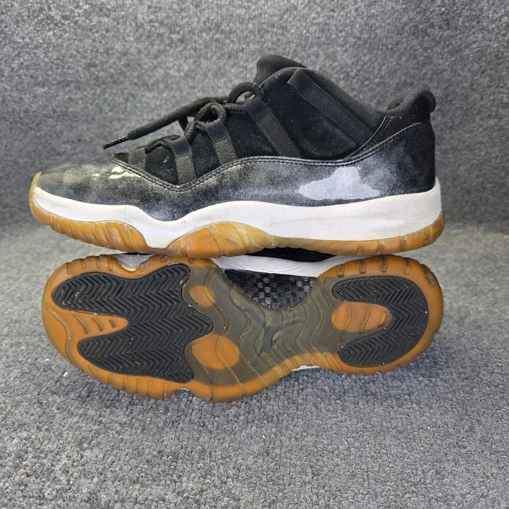 Jordan Air 11 Retro Low Barons Black White Silver Men 2017 528895-010 Size 9.5